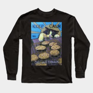 Keep Calm with Cats and Cookies Long Sleeve T-Shirt